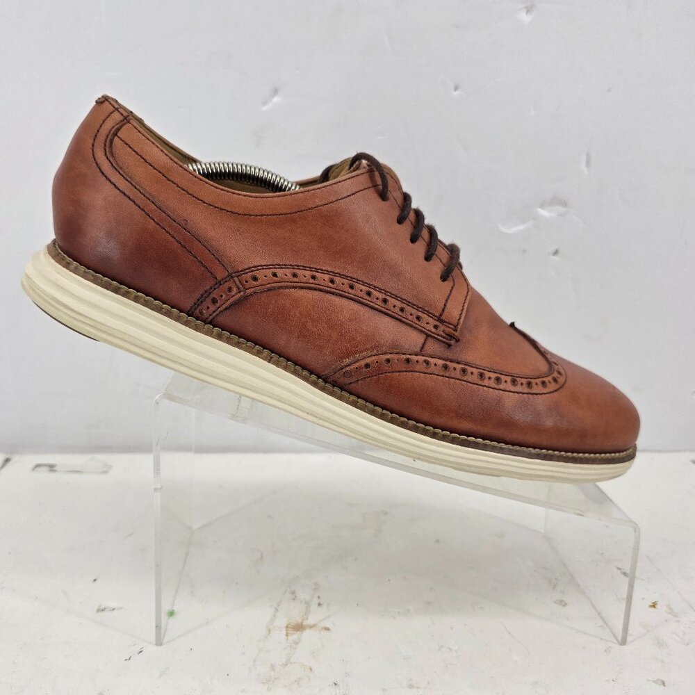 Cole Haan OriginalGrand Mens Brown Wingtip Oxford Dress Shoes C26471 Sz 12